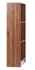 DeckUp Meritus-L 3-Shelf Engineered Wood Book Shelf and Display Unit (Walnut, Matte Finish)