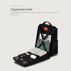 scarters Terminal T2 Backpack 24L, Fits 15.6" Laptop (Black)