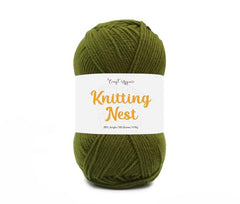 Craft Affair | Knitting Nest Acrylic Yarn (200 Meter, 100 Grams, 2mm) / Woolen Yarn/Acrylic Yarn for Knitting and Crocheting-Olive