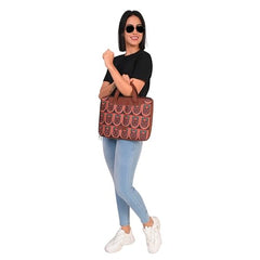 Tabelito Laptop Sleeve Bag 13" to 15.6 inch for Women Jute and Vegan Leather Office Everyday Handbags