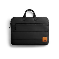 DailyObjects Stria Pro Laptop Bag with Handle| Recycled Durable Polyester | Compatible with Laptop/MacBook Air/Pro Upto 15 Inch| Water Resistant|Padded Compartment with Zip Closure -Black