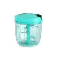 Cello Magic Hand Chopper XL | Multi Utility Chopper | 5 Stainless Steel Blades | Vegetable and Fruits chopper | 15 Cuts One Pull | (Chopper, Blade, Whipper) | 900 ml| Green