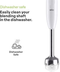 Braun MultiQuick 1, Powerful 450W Hand Blender, Made in Europe, EasyTwist Technology, Lightweight, Stainless Steel German Design, Dishwasher Safe, Make Baby Food, Chutney, Smoothie, Soup, MQ10.000P