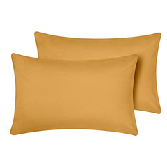 Soft Pillow Covers 19 x 29 Inches - Egyptian Cotton 600 Thread Count Set of 2 Pillow Cover Set Envelope Closure Hotel Quality Pillowcase - Beige