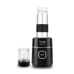 Prestige Nutri-Jet Mixer Grinder with 2 Jars| 450 Watts| Sipper Lid & Additional Cover Lid| ISI Certified| One-Touch Operation, Black