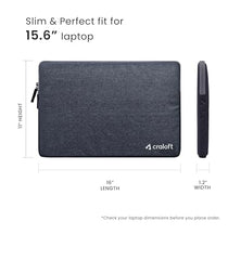 Craloft Laptop Sleeve Cover Bag for 16 Inch MacBook Pro with Charger Pouch – Slim, Water-Resistant & Protective Case – Perfect for Office & Travel Use
