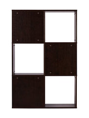 DeckUp Siena 3-Shelf Engineered Wood Book Shelf and Display Unit (Dark Wenge, Matte Finish)