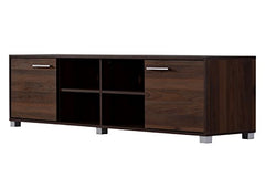 DeckUp Soneva Engineered Wood TV Unit (Wotan Oak & White, Matte Finish)