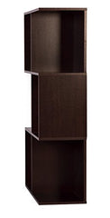 DeckUp Siena 3-Shelf Engineered Wood Book Shelf and Display Unit (Dark Wenge, Matte Finish)