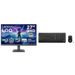 Lenovo LOQ 27Q-10 (Smartchoice) | 27" (68.5cm) QHD (2560x1440) IPS 180Hz Gaming Monitor | 0.5ms, HDR10 Compliance, AMD FreeSync, 99% sRGB, 2xHDMI 2.1 TMDS, 1xDP 1.4| Tilt | Lunar Grey | 68F3GACBIN