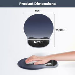 TECPHILE Mouse Pad Wrist Support with Massage Design, Ergonomic Dog Paw Mouse Mat, Pain Relief Memory Foam, Anti-Slip PU Base, Cushion Mousepad Wrist Rest for Gaming, Home, Office, Laptop, Computer