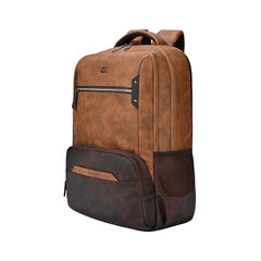 Gear Quantum 3 18"/29L Antitheft Large Faux Leather Water Resistant Laptop backpack with Raincover/Laptop backpack/Casual Backpack/Daypack/Travel Backpack/College Bag For Men/Women(Black-Black)