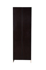 DeckUp Plank Cove 2-Door Engineered Wood Wardrobe with Mirror (Wotan Oak and White, Matte Finish)