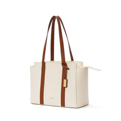 MOKOBARA Sunflower Tote 18L Laptop Bag 14 Inch Office Travel Handbag Beige | Stylish Purse College Girls Ladies Shoulder Bag Latest Waterproof Vegan Leather Tech Sleeve Luggage Strap Organizer Pocket
