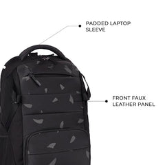 Gear Aspire 3 19"/35L Large Faux Leather Water Resistant Laptop Backpack | Casual Backpack | Daypack | Travel Backpack | College Bag For Men/Women (Brown - Brown)
