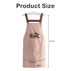 MOMISY Kitchen Apron – Adjustable Cooking Apron with Straps & Front Pockets (Peach)