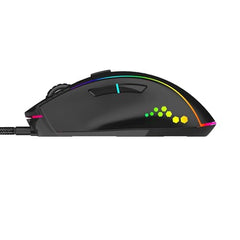 Ant Esports GM320 RGB Wired Gaming Mouse, 12800 DPI Optical Sensor, 8 Programmable Buttons with Rapid Fire, Ergonomic Design, RGB Lighting, Braided Cable, USB Gaming Mouse for PC, Laptop (Black)