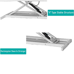 SYGA Height Adjustable Standing Table Computer Lifting Laptop Desk Converter Desk Lifting Legs 80 X 40 X 15 CM (Wood)