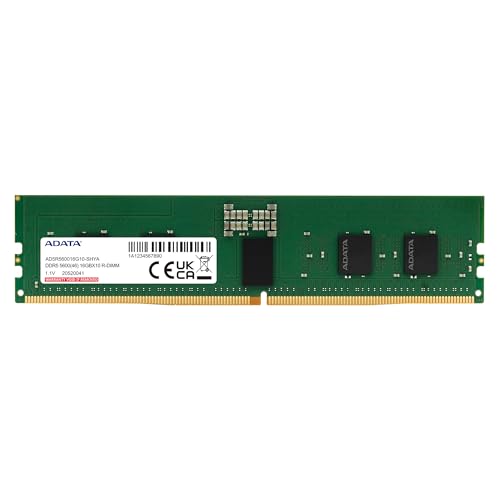 ADATA 64GB DDR5 5600MT/s ECC Registered Memory (R-DIMM) – Server & Workstation RAM for Intel Xeon W-2400/W-3400 & AMD Threadripper PRO 7000WX – AD5R560064G40-SHYA