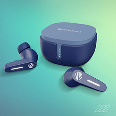 Zebronics Sound Bomb 7 Bluetooth TWS in Ear Earbuds with 60H Playtime, ENC Mic, Rapid Charge, Upto 50ms Gaming Mode, Flash Connect, Voice Assistant, Smooth Touch Control, BT v5.2, Type C (Blue)