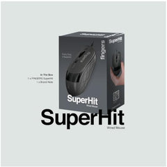 FINGERS SuperHit Wired Mouse with Advanced Optical Technology (Lightweight | Trendy Dual-Tone Design | Works Well with Windows, macOS, Linux) (Royal Blue)