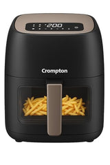 Crompton Ameo Edge 5L Digital Air Fryer, NutriGuard Technology, 10 Preset Menus, Interactive Digital Display, SilentPro Technology, Edge-to-Edge Design,1 Year Warranty (ACGAF-AMEO EDGE 5L)