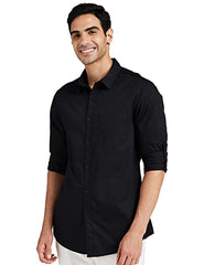 Amazon Brand - Symbol Men's Pack of 2 Cotton Casual Shirt| Regular Fit | Plain | Full Sleeve | Available in Plus Sizes