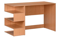 DeckUp Zeus Engineered Wood Study Table and Office Desk (Wotan Oak & White)