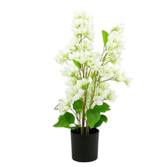 GARDEN GYANI Artificial Areca Palm Plant with Black Pot – 145 cm Tall Faux Tropical Decorative Plant with 35 Leaves for Home, Office & Living Room Décor