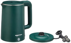 amazon basics 1.5 Liter Cool Touch Electric Kettle| 1350 Watt|Stainless Steel Body|Auto Cut-Off|Triple Safety Protection(Green)