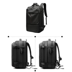 KARRIER Vacuum Compression Backpack with Built-in System for Clothes & Gear Laptop Bags Backpacks for Men and Women 3-in-1 Space-Maximizing Organizer (BLUE)