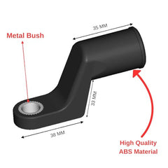 YELLOWFIN Rear View Mirror Extension Rod for Bike & Scooter, ABS Mirror Mount Extender Bracket for Mobile Holder & GPS, Offset Mirror Base Adapter for Motorcycle Phone Mount