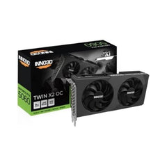 INNO3D NVIDIA GEFORCE RTX 5060 Twin X2 OC V2 8GB GDDR7 128-bit PCI Express Gen 5 Gaming Graphics Card - N50602-08D7X-195071N