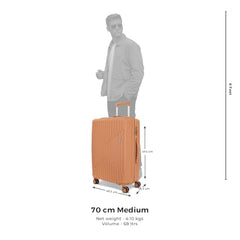 KAMILIANT by American Tourister Savvy | Trolley Bag Set of 3 (55+70+80 cms) for Travel| Hard Case Polypropylene (PP) Suitcase | 360° 8-Wheel Luggage Trolley | Combination Lock | Cress Green