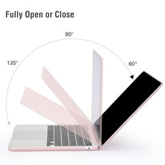 EooCoo Case for MacBook Air 15 inch M5 M4 M3 M2 2026-2023, Sparkly Clear
