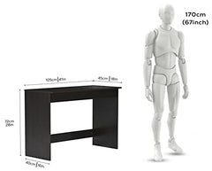DeckUp Eden Home Engineered Wood Study Table and Office Desk (White, Matte Finish)