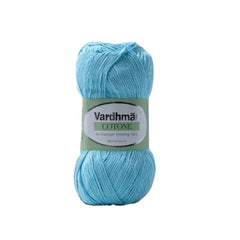 Vardhman Threads Cotone DK Weight Yarn - 51% Cotton 49% Acrylic Blend - 100g Ball 250m Length - Perfect for Knitting Crochet Amigurumi (Turquoise Blue)
