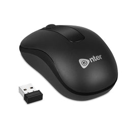 Enter Optical Scroller Wireless Mouse with 2.4GHz, USB Nano Dongle, Click Wheel, 800 DPI (Black)