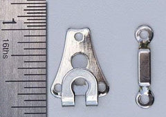 M Fabrics Stainless Steel Pant Trouser Hooks (Silver, 2-Part Sew-On, Set of 20) | Rust-Free Fasteners for Pants, Shorts, Dresses & Garments