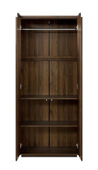 DeckUp Anya Engineered Wood 2-Door Wardrobe/Almirah (Walnut, Matte Finish)