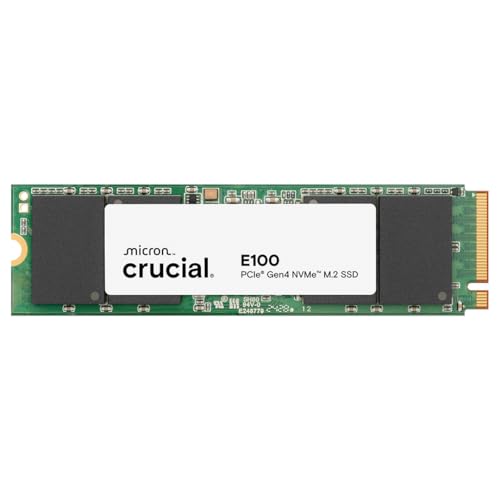 Crucial E100 2TB M.2 NVMe PCIe Gen4 Internal SSD, Up to 5,000MB/s, Laptop & Desktop Compatible - CT2000E100SSD8