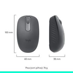 Logitech M196 Wireless Mouse, Graphite