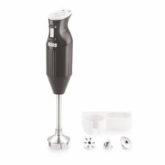 BOSS Stainless Steel B132 Portable Hand Blender 225W - Watt | Variable Speed Control | 3 Years Warranty | Easy To Clean And Store | Isi-Marked, Black
