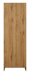 DeckUp Plank Cove 2-Door Engineered Wood Wardrobe with Mirror (Wotan Oak and White, Matte Finish)