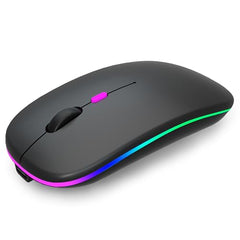 AIKOKOK Wireless Bluetooth Mouse, Rechargeable Dual Mode Mouse, Black