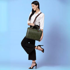 VISMIINTREND Laptop Leather Bag for Man | Coffee Brown