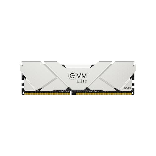 EVM Elite 32GB DDR5 5600MHz | Gaming Desktop RAM – Intel XMP & AMD EXPO | Aluminum Heat Sink | CL18 1.35V Low Voltage, 288-Pin Long-DIMM, 10-Year Warranty (EE32G56DT)