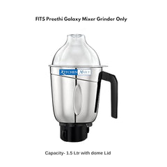Kitchen Mart Replacement Chutney Jar Compatible With Preethi Galaxy/Crystal/Spice Mixer Grinder (Chutney Jar - 400 Ml)