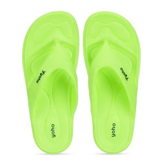 Yoho Drizzle Soft Slippers for Women, Mild Acupressure, Lightweight, Anti Skid & Slip, Diabetic Footwear for Woman, Home Wear Bathroom Chappal for ladies | Waterproof Monsoon & Rainy Footwear | Pastel Lavender - UK 5