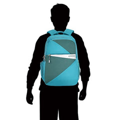 American Tourister Jit+ 2.0 Style 02, 25L Office 3 Compartment Laptop Backpack With Cable Organizer Pouch, USB Charging Port, Trolley Strap & Rain Cover For Unisex, Men & Women - Deep Blue